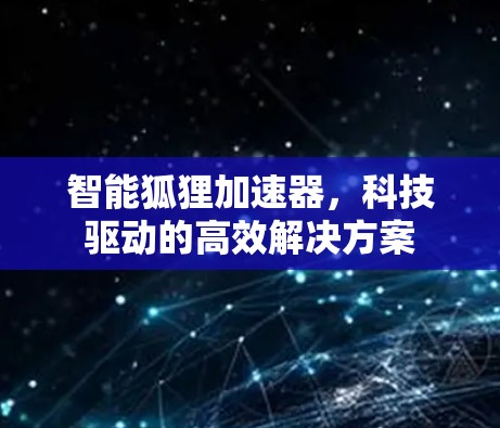 智能狐狸加速器，科技驱动的高效解决方案