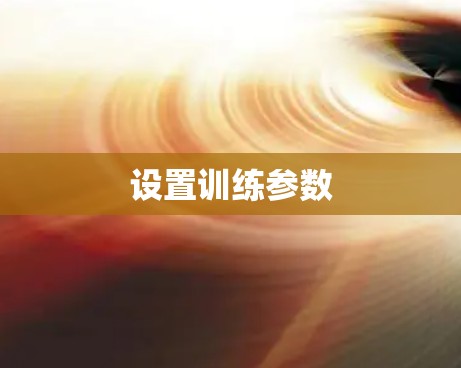 设置训练参数